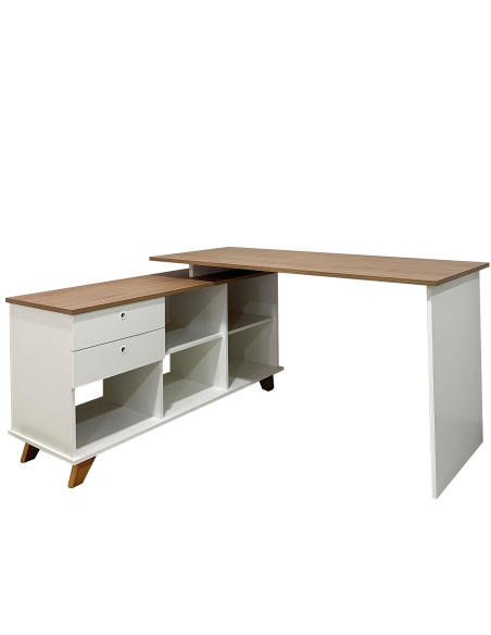 Escritorio Gold 145x128x75 blanco