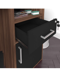 Escritorio Hall 110x48x75 café negro 2