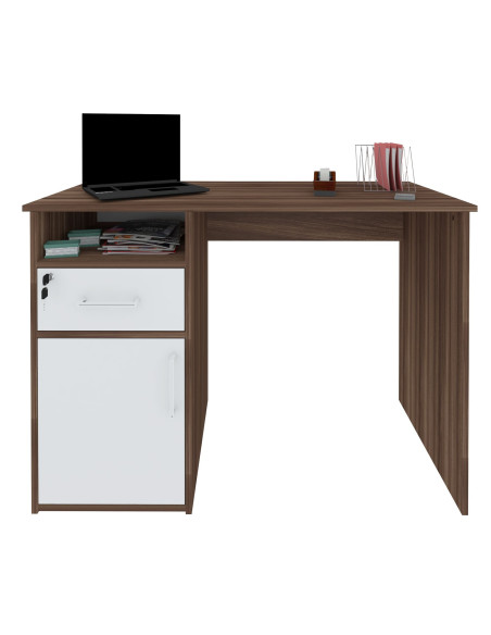 Escritorio Hall 110x48x75 café blanco