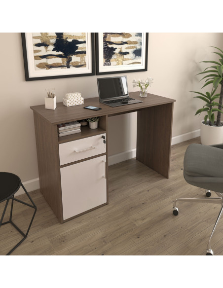 Escritorio Hall 110x48x75 café blanco