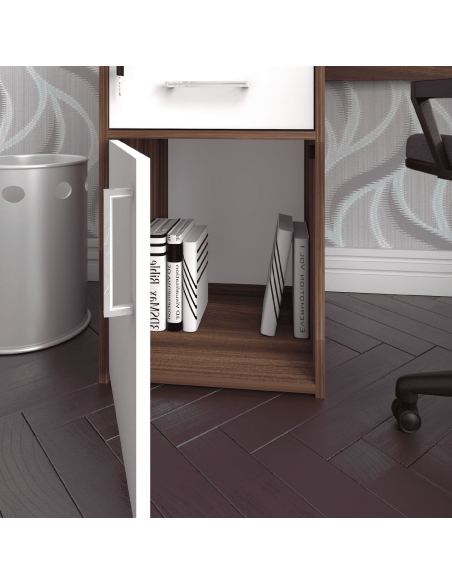 Escritorio Hall 110x48x75 café blanco