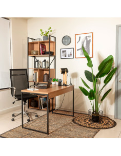 Escritorio industrial Baltimore 118x60x76 café 2