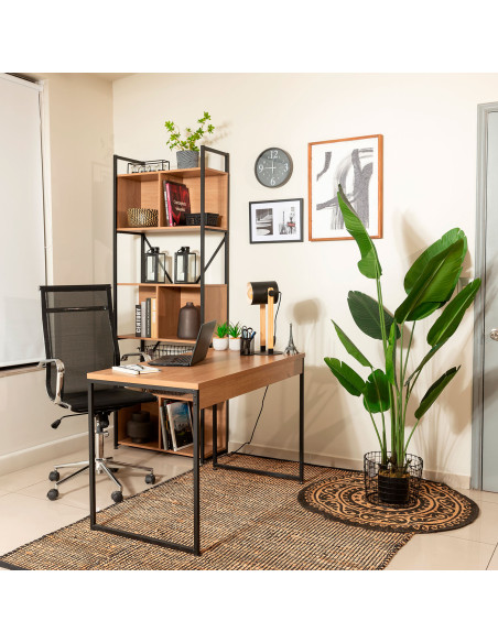 Escritorio industrial Baltimore 118x60x76 café