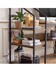 Escritorio industrial Brunei 140x68x120 café 2