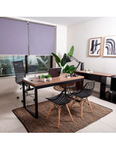 Escritorio industrial Logan 150x70x77 café 2