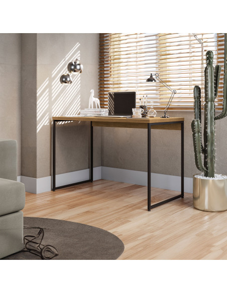 Escritorio industrial Baltimore 118x60x76 café