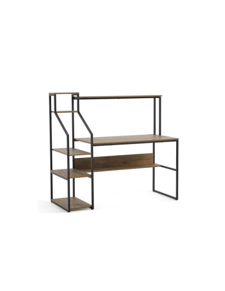 Escritorio industrial Brunei 140x68x120 café