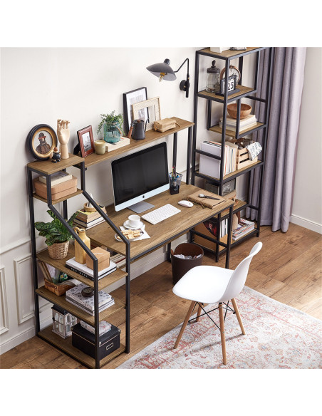 Escritorio industrial Brunei 140x68x120 café