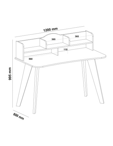 Escritorio Sofia 120x60x99.5 cm - Armado Media Dificultad