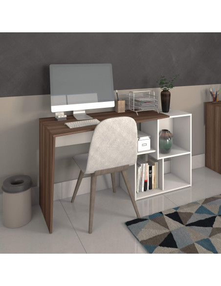 Escritorio Urban II 124x50x76 café-blanco