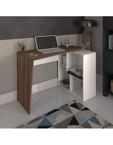 Escritorio Urban II 124x50x76 café-blanco