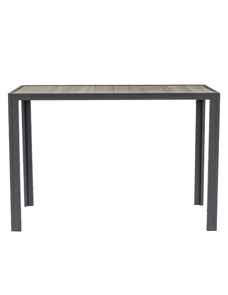 Mesa Bar Terraza 6 puestos Ekaterina gris