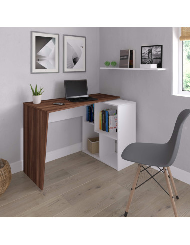 Escritorio Urban II 124x50x76 café-blanco