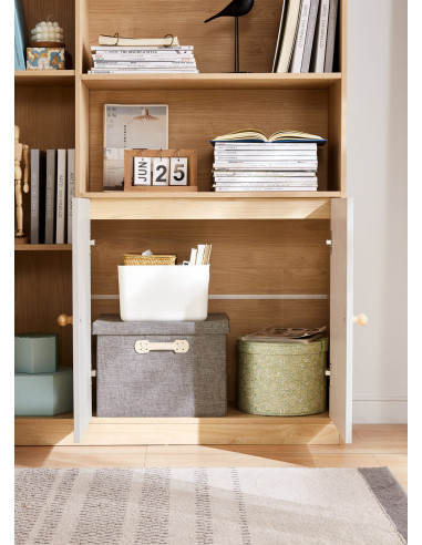 Librero Multifuncional Dover 2 Puertas - Mueble Organizador