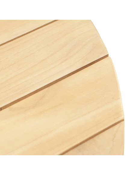 Mesa Terraza Asturias teca aluminio gris 150cm