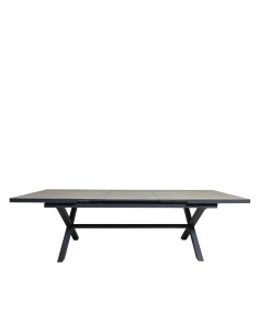 Mesa terraza extensible Ravello vidrio templado gris 200/260cm 2