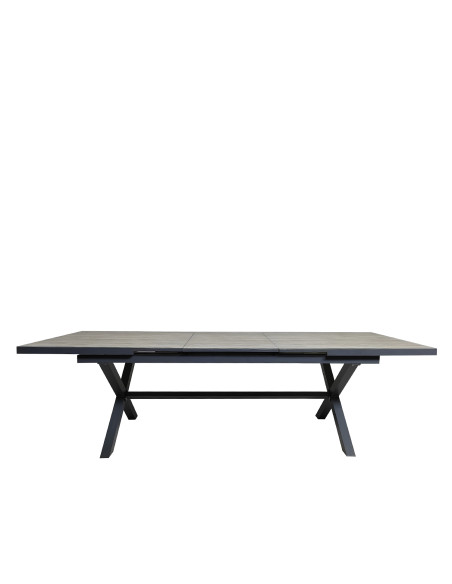 Mesa terraza extensible Ravello vidrio templado gris 200/260cm