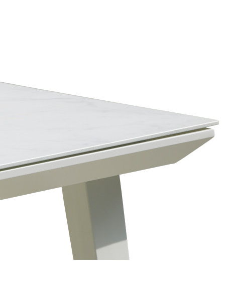 Mesa Terraza Granada 6 puestos blanco 160x90cm