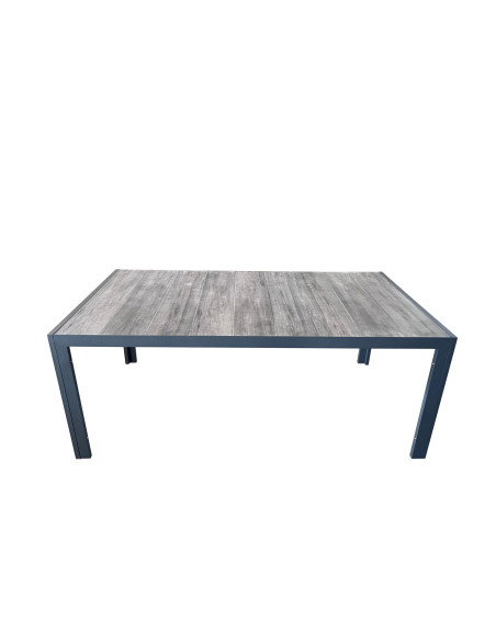 Mesa terraza Lazio cerámica gris 185cm