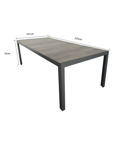 Mesa Terraza Lazio Cerámica Gris 225cm - Muebles de Terraza