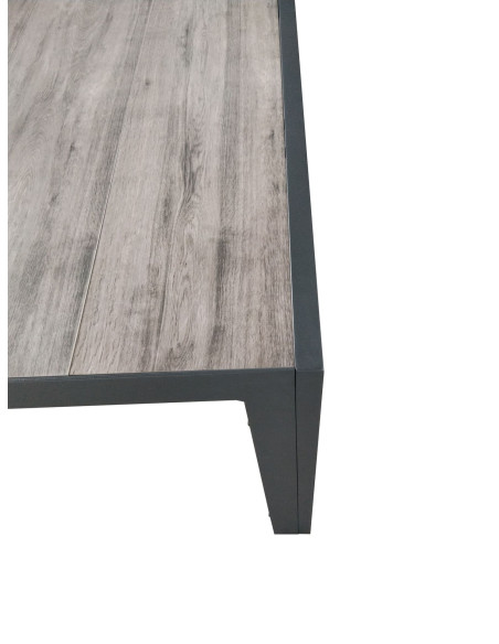 Mesa terraza Lazio cerámica gris 185cm