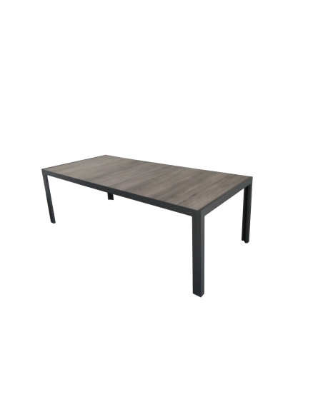 Mesa terraza Lazio cerámica gris 165cm