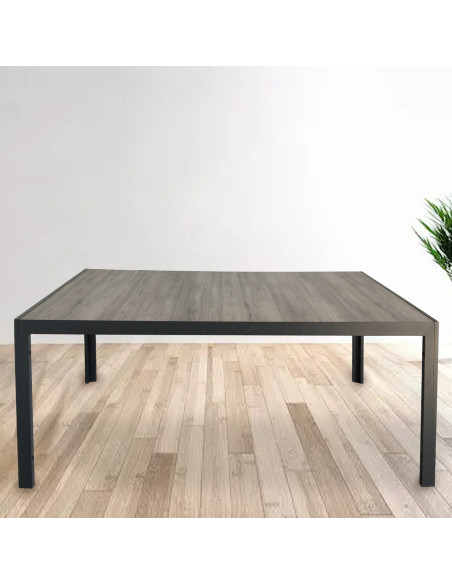 Mesa terraza Lazio cerámica gris 225cm