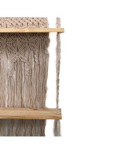 Repisa Macramé Doble 43x107cm - Decoración Elegante para el Hogar