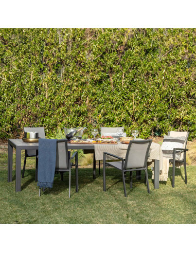 Mesa Terraza Lazio Cerámica Gris 225cm - Muebles de Terraza