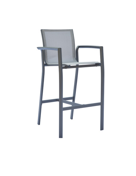 Silla Bar Terraza 56X66X105 gris Wardell