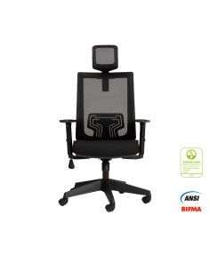 Silla oficina alta Nez negro