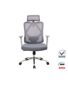 Silla oficina Tacora cromada gris
