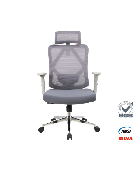 Silla oficina Tacora cromada gris