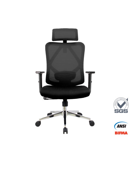 Silla oficina Tacora cromada negro