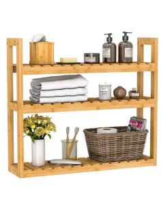 Repisa 3 niveles bambú