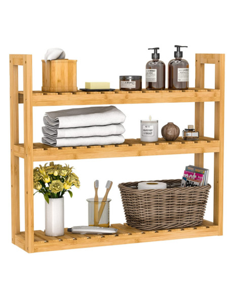 Repisa 3 niveles bambú