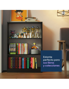 Librero Vercelli 3 niveles negro 2