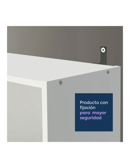 Librero Vercelli 3 niveles blanco