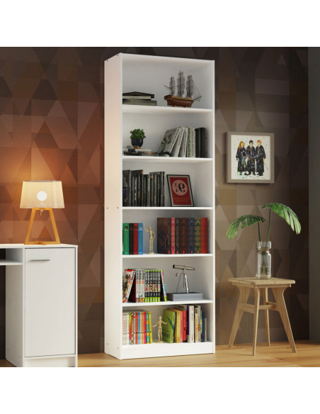 Librero Taranto 6 niveles blanco