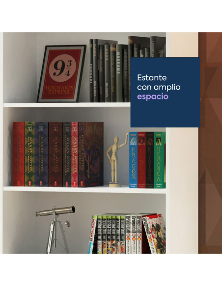 Librero Taranto 6 niveles blanco