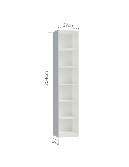 Librero Novara 6 niveles blanco