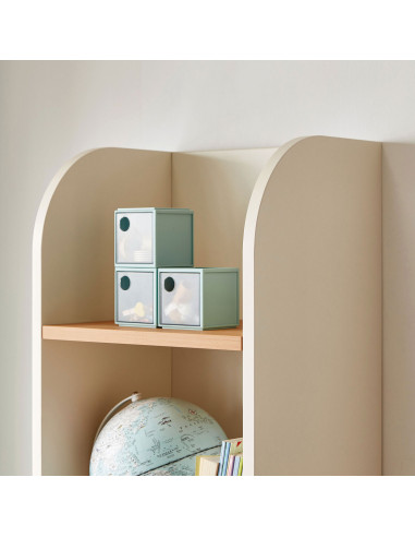Librero Infantil Abasi Blanco Madera 5 Repisas - Muebles Living