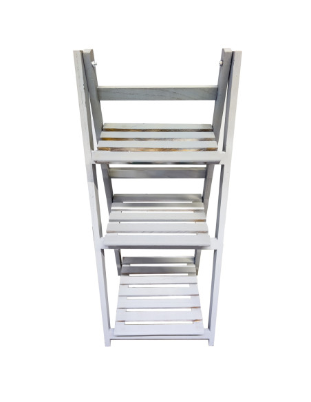 Estante rústico 3 niveles gris 34x77cm