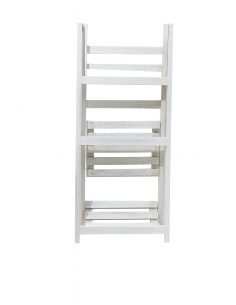 Estante rústico 3 niveles blanco 34x77cm 2