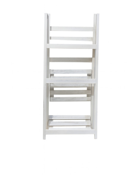 Estante rústico 3 niveles blanco 34x77cm