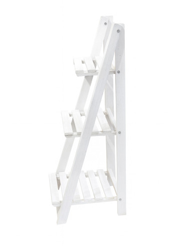 Estante Rústico 3 Niveles Blanco 34x77cm - Muebles Living