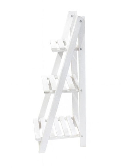 Estante rústico 3 niveles blanco 34x77cm