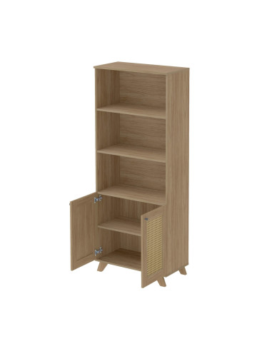 Estante Trama Living 70x35x172.5cm Ratán Armado - Muebles