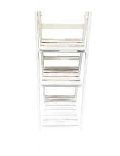 Estante rústico 3 niveles blanco 34x77cm