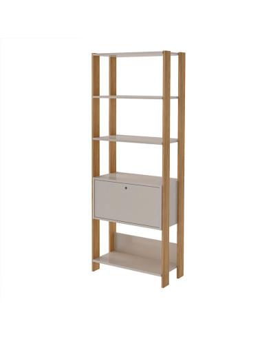 Estante Match Café - Mueble para Living de Madera y Metal